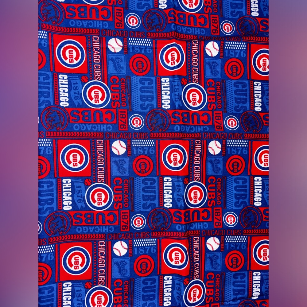 Cubs baseball fabric